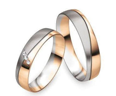 1 Pair of Wedding Rings/Marriage Rings Collection Ruesch Honeymoon Pure V