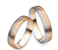 1 Pair of Wedding Rings/Marriage Rings Collection Ruesch Honeymoon Pure V