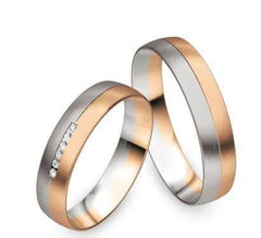1 Pair of Wedding Rings/Marriage Rings Collection Ruesch Honeymoon Pure V