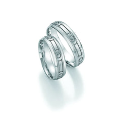 1 Pair of Wedding Rings/Marriage Rings Collection Ruesch Honeymoon Solid III