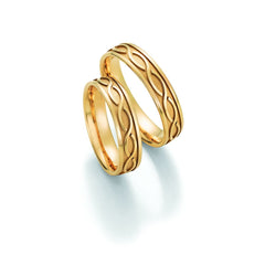 1 paio di fedi nuziali/anelli da matrimonio Collection Ruesch Honeymoon Solid III