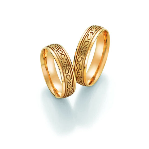 1 Pair of Wedding Rings/Marriage Rings Collection Ruesch Honeymoon Solid III