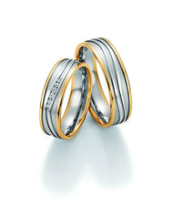 1 Pair of Wedding Rings/Marriage Rings Collection Ruesch Honeymoon Solid II