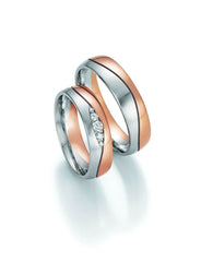 1 Pair of Wedding Rings/Marriage Rings Collection Ruesch Honeymoon Solid IV