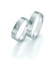 1 Pair of Wedding Rings/Marriage Rings Collection Ruesch Honeymoon Solid VII