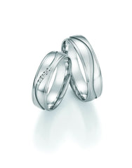 1 Pair of Wedding Rings/Marriage Rings Collection Ruesch Honeymoon Solid VII