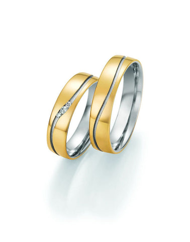 1 Pair of Wedding Rings/Marriage Rings Collection Ruesch Honeymoon Solid VI
