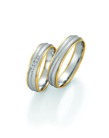 1 Pair of Wedding Rings/Marriage Rings Collection Ruesch Honeymoon Solid VI