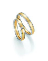 1 Pair of Wedding Rings/Marriage Rings Collection Ruesch Honeymoon Solid VI