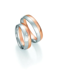 1 Pair of Wedding Rings/Marriage Rings Collection Ruesch Honeymoon Solid VI