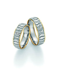 1 Paar Eheringe/Trauringe Collection Ruesch Honeymoon Solid V