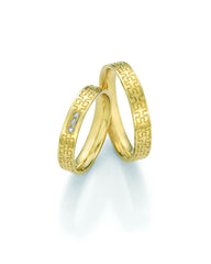 1 Pair of Wedding Rings/Marriage Rings Collection Ruesch Honeymoon Solid XIII