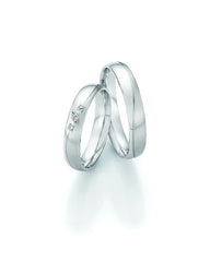 1 Pair of Wedding Rings/Marriage Rings Collection Ruesch Honeymoon Solid XIII