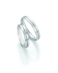 1 Pair of Wedding Rings/Marriage Rings Collection Ruesch Honeymoon Solid XIII