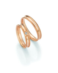 1 Pair of Wedding Rings/Marriage Rings Collection Ruesch Honeymoon Solid XIII