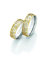 1 coppia di fedi nuziali/fedi di matrimonio Collezione Ruesch Honeymoon Solid XII