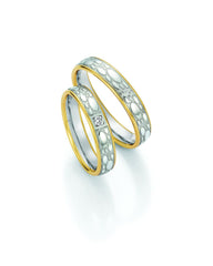 1 Paio di fedi nuziali Collezione Ruesch Honeymoon Solid XII