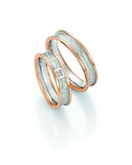 1 Pair of Wedding Rings/Marriage Rings Collection Ruesch Honeymoon Solid XII