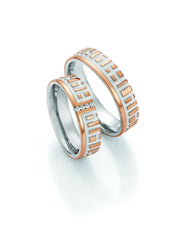 1 Pair of Wedding Rings/Marriage Rings Collection Ruesch Honeymoon Solid XII