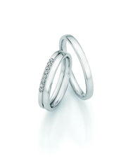 1 Pair of Wedding Rings/Marriage Rings Collection Ruesch Honeymoon Solid XIV