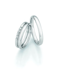 1 Pair of Wedding Rings/Marriage Rings Collection Ruesch Honeymoon Solid XIV