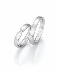 1 Pair of Wedding Rings/Marriage Rings Collection Ruesch Honeymoon Solid XI