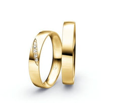 1 Pair of Wedding Rings/Marriage Rings Collection Ruesch Honeymoon Solid XV