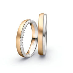 1 Pair of Wedding Rings/Marriage Rings Collection Ruesch Honeymoon Solid XV