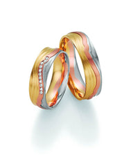 1 Pair of Wedding Rings/Marriage Rings Collection Ruesch Sunrise