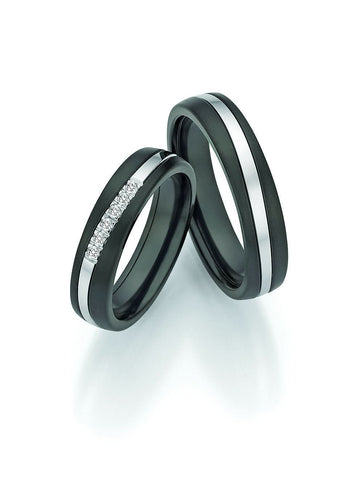 1 Pair of Wedding Rings/Marriage Rings Collection Ruesch Surfing Colors