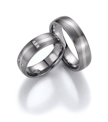 1 Paar Eheringe/Trauringe Collection Ruesch Titan Gold Whitestyle