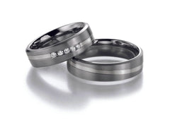 1 Paar Eheringe/Trauringe Collection Ruesch Titan Gold Whitestyle