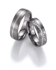 1 coppia di fedi nuziali Collection Ruesch Titan Gold Whitestyle