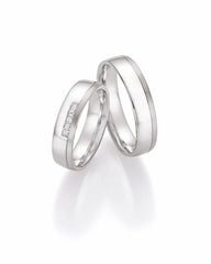 1 Pair of Wedding Rings/Marriage Rings Collection Ruesch White Style Silver Dreams Brilliant