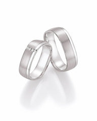 1 Pair of Wedding Rings/Marriage Rings Collection Ruesch White Style Silver Dreams Brilliant