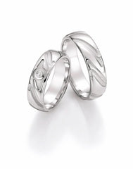 1 Pair of Wedding Rings/Marriage Rings Collection Ruesch White Style Silver Dreams Brilliant