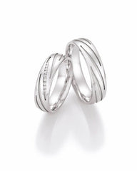 1 Pair of Wedding Rings/Marriage Rings Collection Ruesch White Style Silver Dreams Brilliant