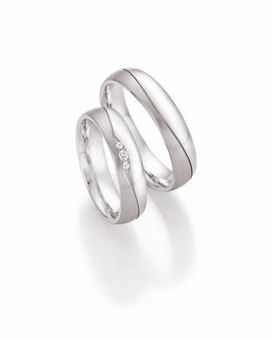 1 Pair of Wedding Rings/Marriage Rings Collection Ruesch White Style Silver Dreams Brilliant