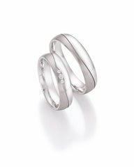 1 Pair of Wedding Rings/Marriage Rings Collection Ruesch White Style Silver Dreams Brilliant