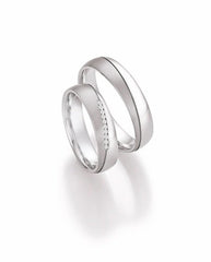 1 Pair of Wedding Rings/Marriage Rings Collection Ruesch White Style Silver Dreams Brilliant