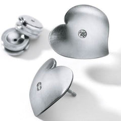 Humphrey Ear Studs Alpine Heart Diamond