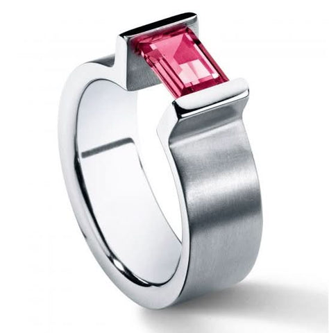 Humphrey Rhodolithring made of stainless steel