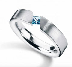 Humphrey Topasring aus Edelstahl