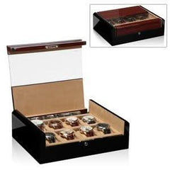 Uhrensammlerbox Boley Imperia Klavierlack-Makassar