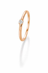 Anello di fidanzamento/anello solitario CR Marry Me oro rosa 585 · 0,10 ct W-SI