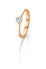 Anello di fidanzamento/anello solitario CR Marry Me oro rosa 585 · 0,33 ct W-SI
