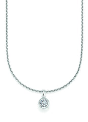 CR Solitaire Pendant White Gold 23-30200