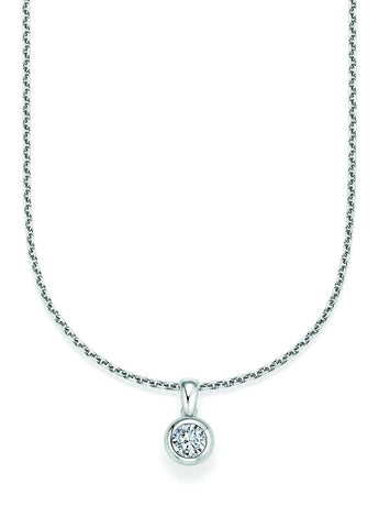 CR Solitaire Pendant White Gold 23-30250