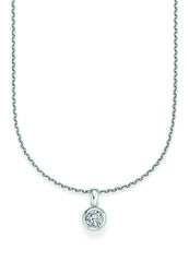 CR Solitaire Pendant White Gold 23-30250