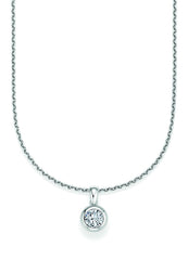 CR Solitaire Pendant White Gold 23-30330